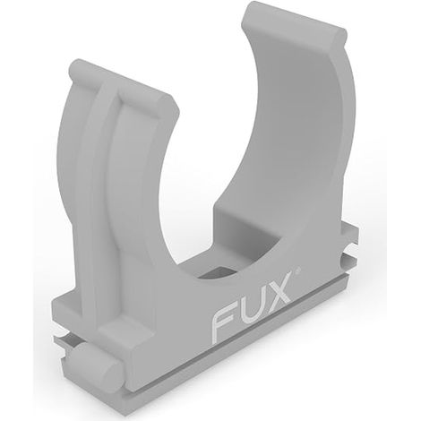 Colliers de fixation tuyau, M25 25mm, gris, ABS (1/4)