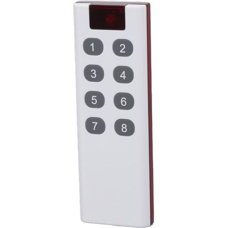 Universelle drahtlose Fernbedienung mit 433 MHz, digitalem Lerncode, Hochleistungssender, 1000 m Reichweite und 8 Tasten (1/5)