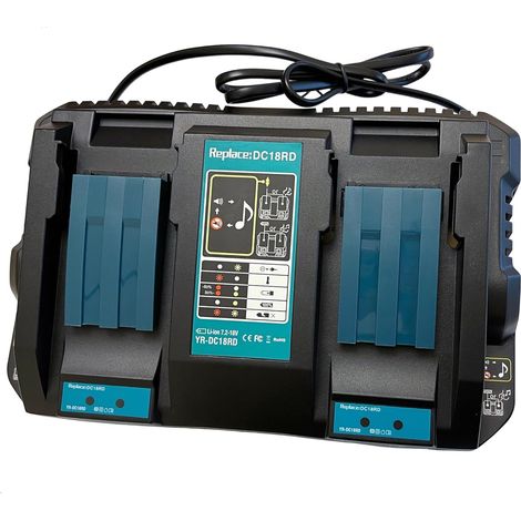 DC18RD 6A 7,218 V Chargeur Rapide pour BL1830 BL1840 BL1850 BL1815 194204-5 194205-3 Batterie de Rechange pour Chargeur DC18RC DC18RA avec écran LED (1/5)