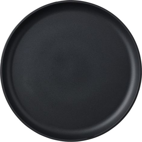 Assiette petit déjeuner Silueta - Lavable au lave-vaisselle et résistant au micro-ondes - Assiettes en plastique - Assiettes plates - Vaisselle - 23 cm - Nordic black (1/5)