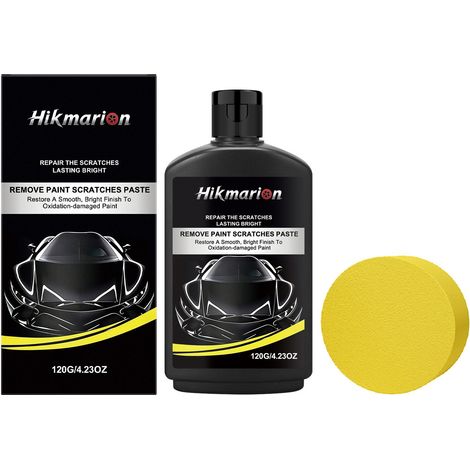 Autokratzpflegecreme zum Polieren und Aufhellen des Autolacks, zur Reinigung und Pflege, tägliche Kratzerbehandlung – Autokratzpflegecreme 120 g1, Schwamm1 -- DTEKGAZ (1/5)