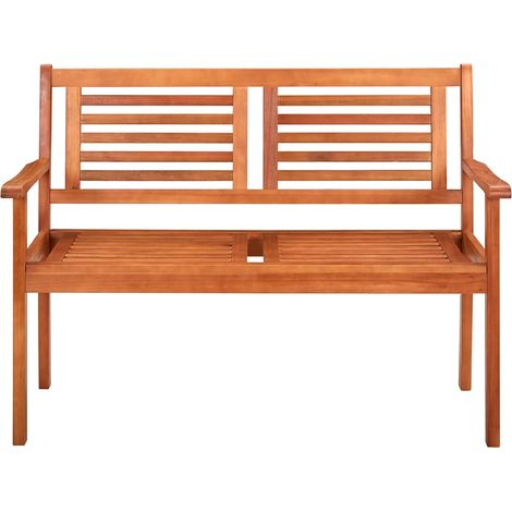 vidaXL Banco de jardín de 2 plazas madera maciza eucalipto 120 cm (1/2)