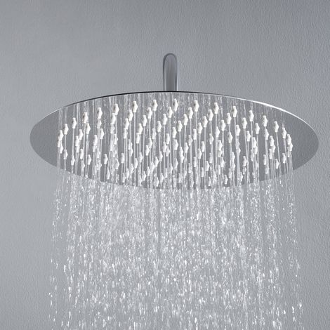 JOHO Soffione Doccia da Parete in Acciaio Inox 304 con Ugelli Antiicalcare (D40cm tondo) (1/5)