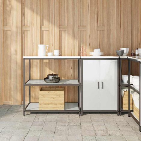 Aufbewahrungsset für die Küche 2 pcs Silber Verzinkter Stahl