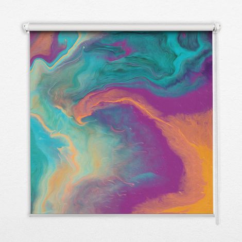 Tenda a Rullo Interna per Finestra - Tenda Filtrante Luce - Tenda Privacy - Tenda Decorativa Rettangolare - Rullo per Interni - (140 cm x 140 cm) - Sfocatura di pittura