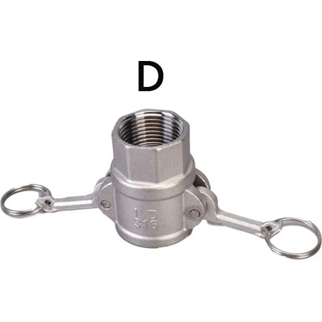 (Inox type D-316) Raccord à came mâle/femelle BSP 1" 2"-4" en acier inoxydable, adaptateur à déconnexion rapide pour tuyau d'arrosage, pompe à brassage amateur (1/5)