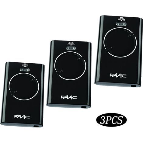 Télécommande FAAC XT2 868 SLH NOIR Pack de 3 - noir