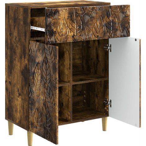 Sideboard/Anrichte/Buffet Geräucherte Eiche 66 x 34,5 x 90 cm Holzwerkstoff LXWW803593 (1/5)