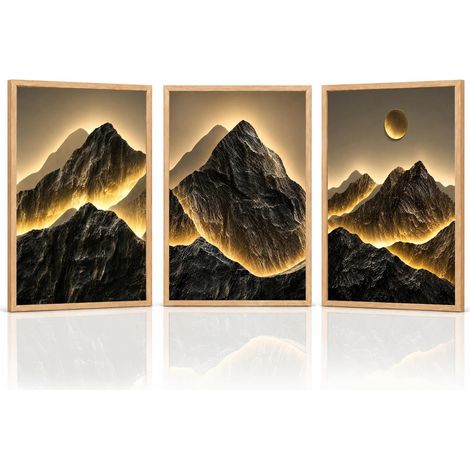 Lot de 3 tableaux muraux modernes sans cadre de 21 × 30 cm chacune (1/5)