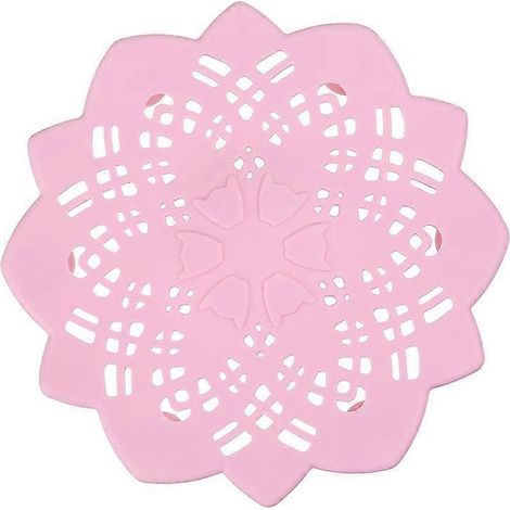 Crépine d'évier de cuisine, filtre anti-bouchage pour baignoire et douche, bouchon de siphon de sol de salle de bain rose (1/5)