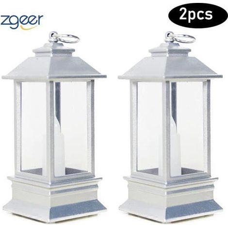 De noël LED Lamp Lights Décoration créative Veilleuses à la maison Veilleuses 2pcs Ornements décoratifs de porte-bougie petit jardin (1/4)