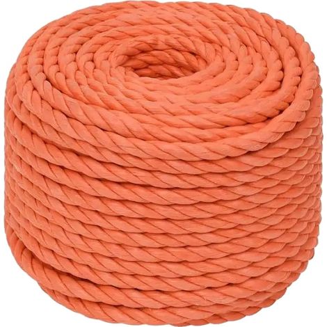 Arbeitsseil, 10 mm Durchmesser, 25 m Länge, Orange (1/2)