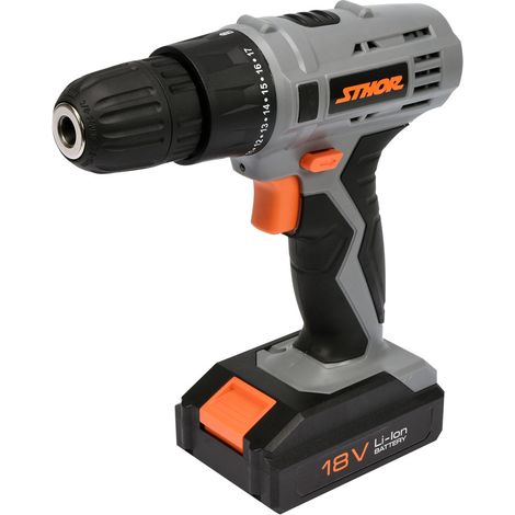 STHOR BOHRSCHRAUBER 18V 1 x 1,3Ah Li-Ion, 1 GANG, 700 U/min, 10mm, 17Nm 78983 (1/4)