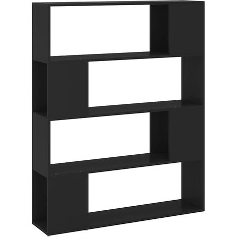 Maison Exclusive - Bücherregal Raumteiler Schwarz 100x24x124 cm (1/5)