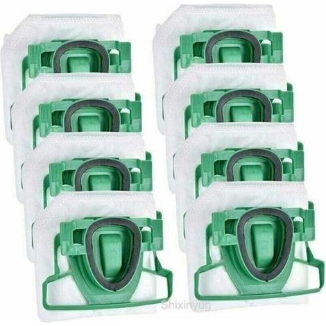 8 sacs d'aspirateur en micro-polaire adaptés aux sacs à poussière Vorwerk Kobold 200 VK200 FP200,5 pour les personnes allergiques - (1/5)
