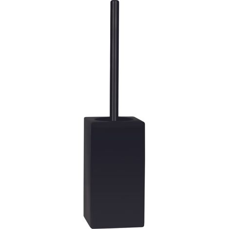 Brosse Wc avec support Céramique QUADRO Noir matt Spirella