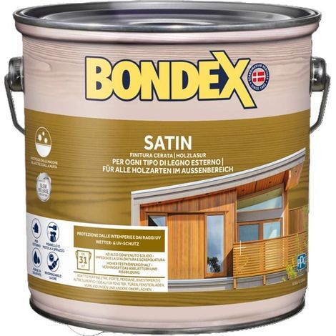 BONDEX SATIN Vernice di finitura per esterno noce chiaro 750 ml (1/4)