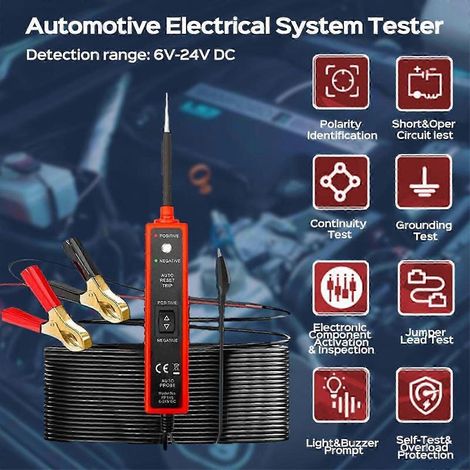 Testeur de circuits électriques automobiles Autel PowerScan PS100 6-24 V AVOmètre (1/4)