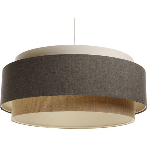 Suspension boho élégant en tissu crème pour salon ou chambre - beige sable et crème doux (1/5)