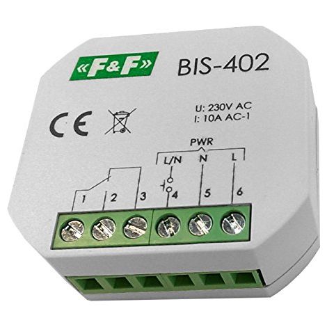 Relè bistabile BIS-402 - 165-265V - Compatto - Comando multiple - sicuro ed efficiente