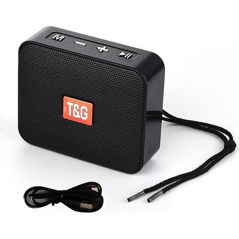 Enceinte Bluetooth sans fil 166, compatible USB, carte TF et radio FM, noire (1/5)