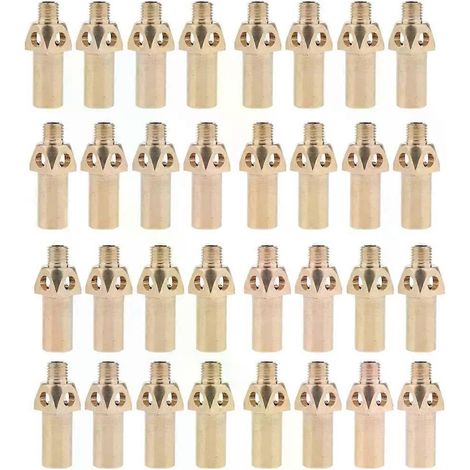 32 Stück robuste Premium-Messing-Erdgasdüsen/Propangas-Ersatzdüsen/Düsen (1/4)