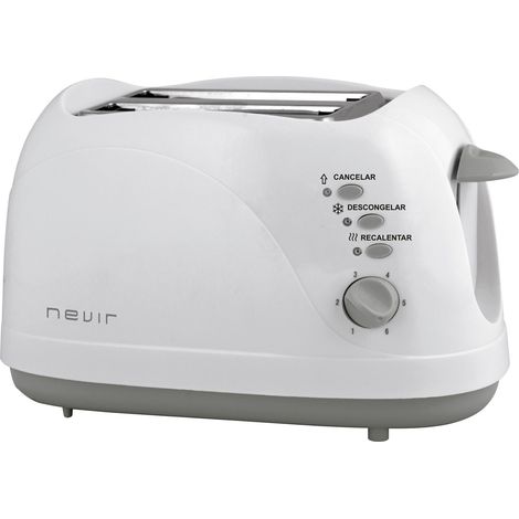 Tostador Nevir NVR-9823T 2 Ranuras 750W con 7 Niveles de Tostado