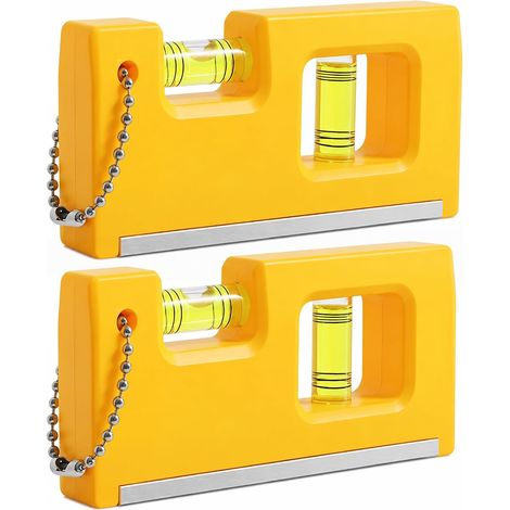 2PCS Niveau à Bulle Magnétique de Poche, 100mm Mini Niveau Bulle 2 en 1 Mesure Horizontale et Verticale Petit Niveau Bulle Semelle Aluminium pour Bricolage Chantier Camping Car Caravane (1/5)