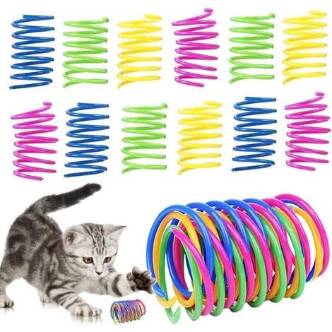 Ressort pour Chat, Ressort pour Chat 32PCS, Ressort en Spirale de Couleur, Interaction avec Le Chat, Attirer L'attention du Chat, Utilisé pour Mordre Le Chat, Sauter, Chasser Le Gibier Actif (1/5)