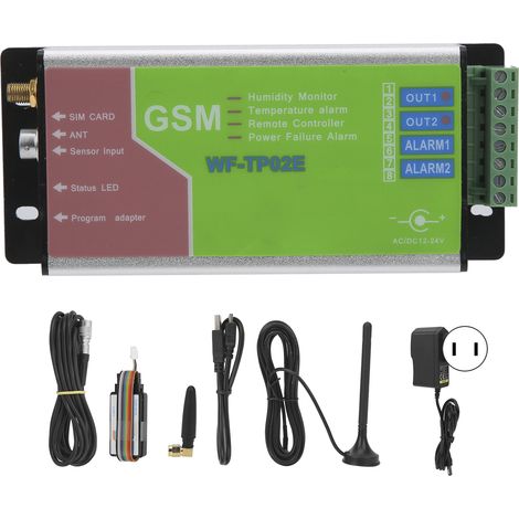 Alarme de température, alerte de coupure de courant, contrôleur de surveillance à distance GSM 100-240V, prise US (1/5)
