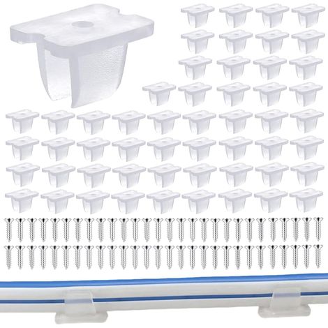 100 Pièces Fixation Ruban Led Clips de Fixation Clips de Montage (1/5)