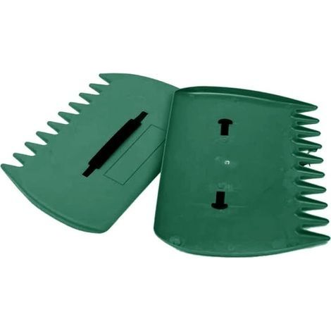 Râteau à Feuilles,2 Pièces collecteur de Feuilles en Plastique pour Le Nettoyage du Jardin, avec Griffes pour ramasser Facilement Les Mauvaises Herbes, Vert (1/5)