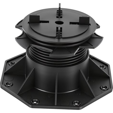 Randaco Soporte autonivelante para terraza losetas 75-145 mm 0-5% pendiente PP negro 50 piezas