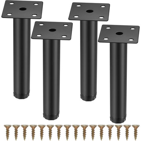 4 Pieces Furniture Legs, 15cm/5.9inch Adjustable Furniture Legs, Metal Fixing Support Feet for Sofa Bed Cabinet (1/5)