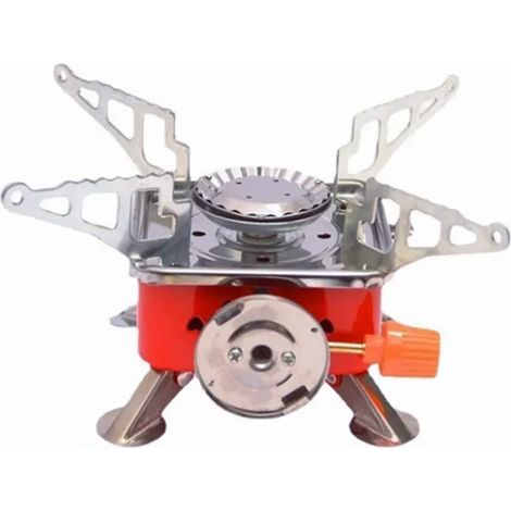 Réchaud à gaz portable mini pour le camping, la randonnée, l'alpinisme, les pique-niques et les barbecues. Fournitures de camping. Cuisinière à gaz portable. (1/5)