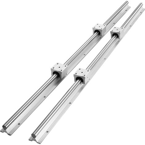 Kit de rails de guidage linéaire SBR20 800mm avec 2 rails et 4 blocs de glissement SBR20UU pour machines CNC et projets DIY (1/5)
