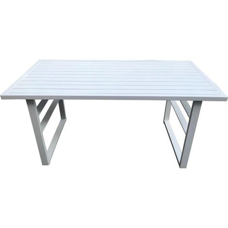Amicasa Tavolo 140x71cm Loren Alluminio Bianco