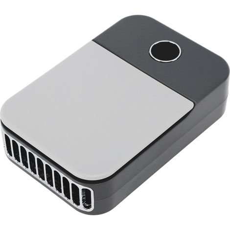 Mini ventilateur de cou portable à suspendre avec sangle ajustable, rechargeable par USB, silencieux, 3 vitesses de ventilation, noir. (1/5)