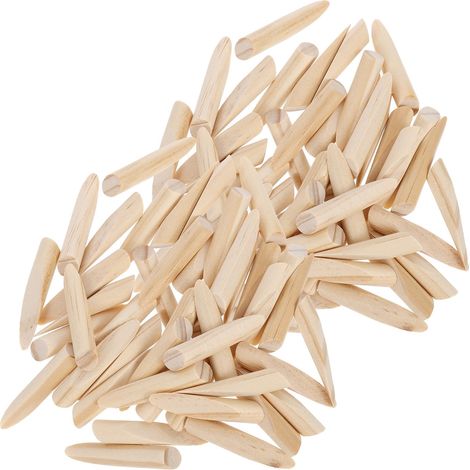 Applicable 100 Pièces de Bouchons Obliques en Pin Massif 95 MM pour Travail du Bois Accessoires de Positionnement pour Poinçonnage Bouchons pour Menuiserie Usage en Ameublement (1/5)