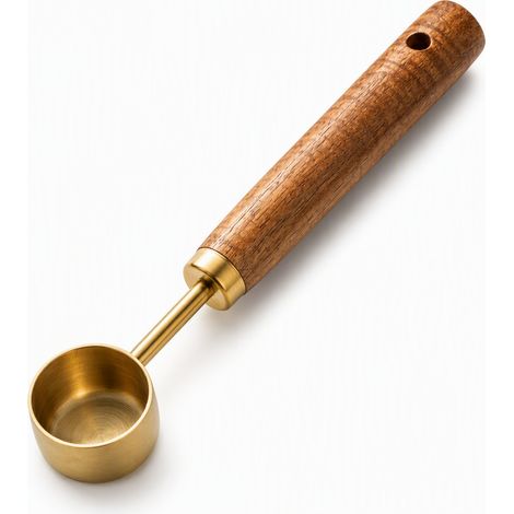 Cuillère doseuse en acier inoxydable dorée de 5 ml avec graduations — cuillère à mesurer de cuisine (1/5)
