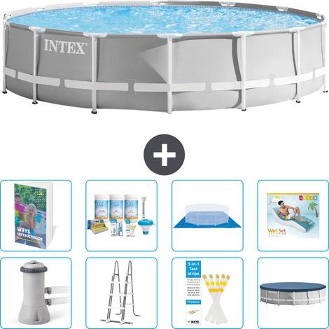 Intex Piscina Prism Frame Rotonda - 427x107 cm - 9-pezzi  S683 (1/4)