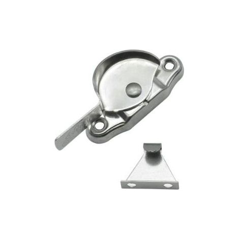 Lot de 2 cadenas de porte à verrouillage coulissant en acier inoxydable, avec pêne dormant droit et gauche et boucle antivol.