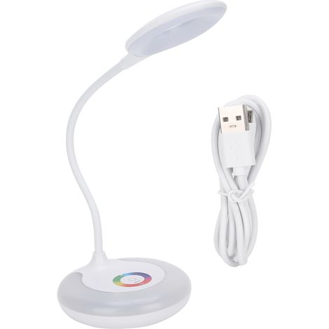 Beyamis Lampe de table LED à intensité variable tactile, lampe de bureau, protection des yeux, couleurs variées, fournitures de bureau (plug-in) (1/5)