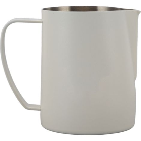 Pichet mousseur à lait Falcon Beak en acier inoxydable 304, 600 ml, blanc, pour la maison et les cafés. (1/5)