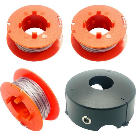 F016800175 Bobine de Fil pour Bosch Art 23 26 30 Easytrim et Combitrim,Pro-Tap Automatique Bobine Cordon Souple,8M x 1,6mm avec Couvercle F016L71088(3 Bobine + 1 Couvercle),OUYLAF (1/5)