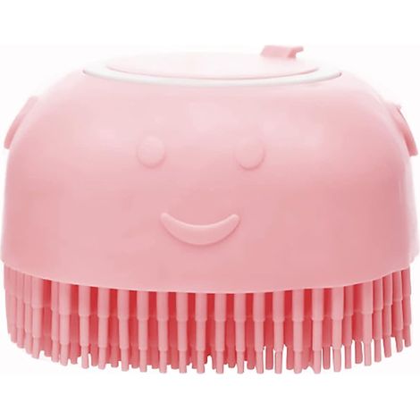 Brosse de bain pour chien avec distributeur de shampoing, poils en caoutchouc pour le toilettage (1/4)