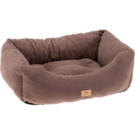 Ferplast COCCOLO MICROFLEECE Divano in morbido micropile per cani e gatti. Varie misure.. Variante 50 - Misure: 55 x 45 x h 20 cm - Tortora (1/5)
