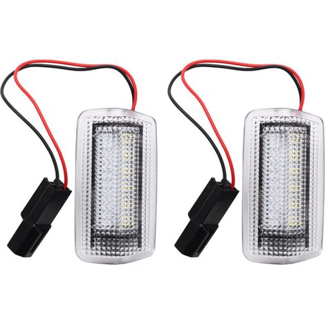 4 luces LED rojas y blancas de cortesía para puertas de coche, compatibles con Wish, Prius, Camry, Alphard, Isis, Estima, IS250 y RX350. (1/2)