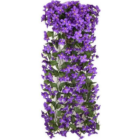 Guirlande de glycine artificielle pour suspension florale, décoration de mariage et d'extérieurviolet (1/5)