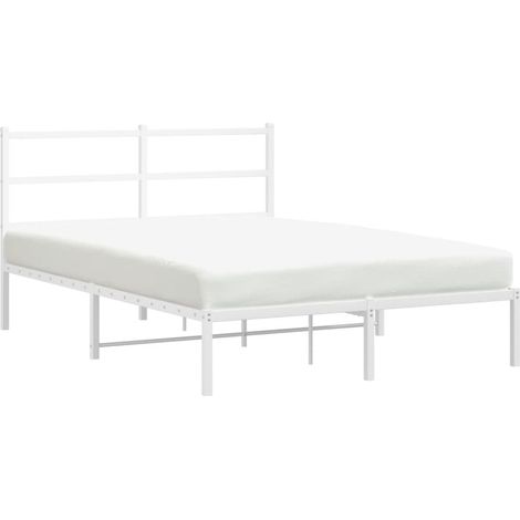 Maison Exclusive - Giroletto con Testiera Metallo Bianco 140x190 cm